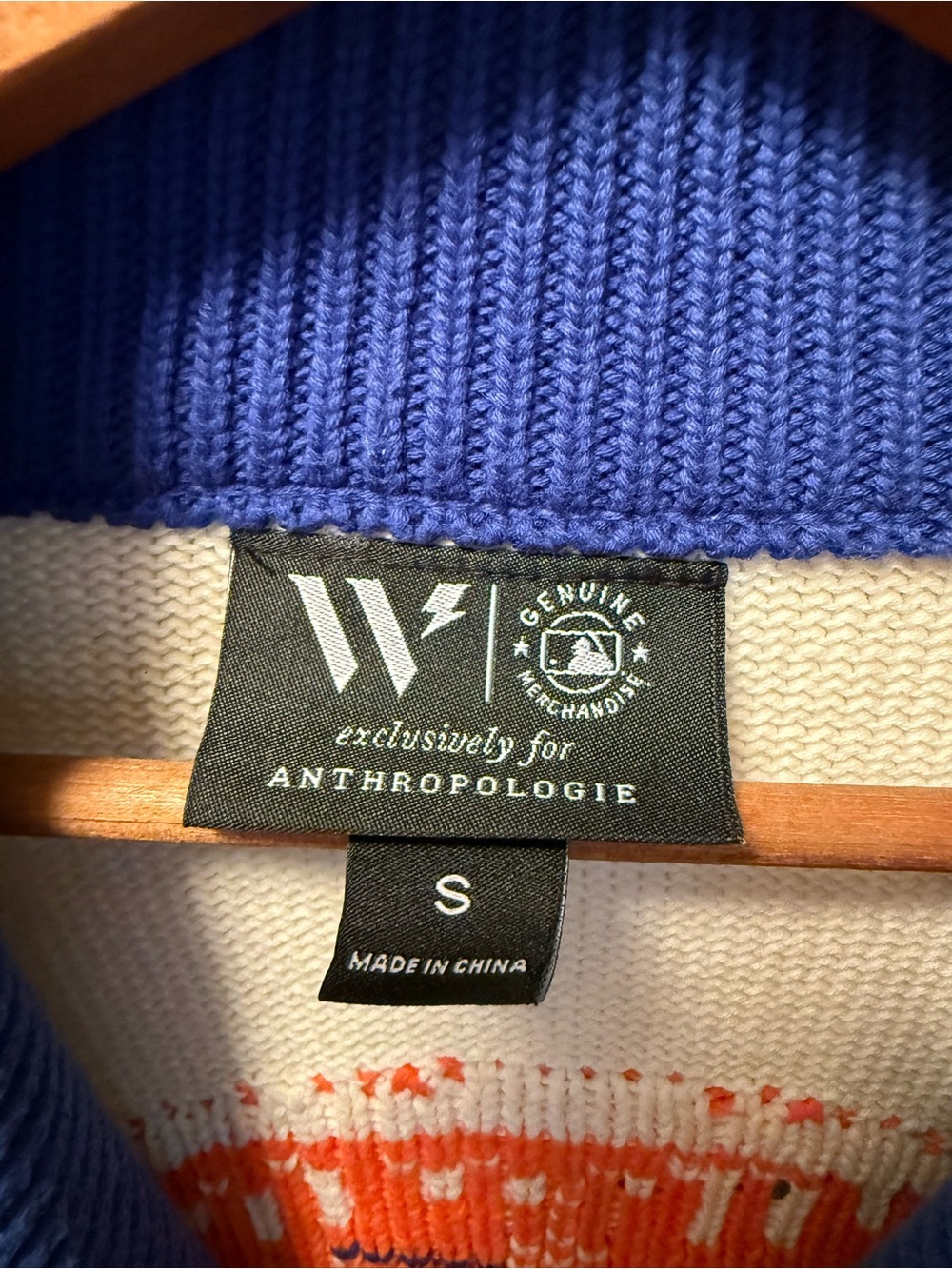 METS Anthropologie Baseball Cardigan - Picture 3 of 4